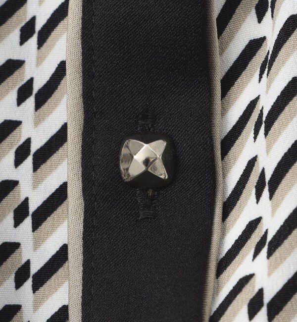  「レトロジオメトリックプリントワンピース」|ワンピース|