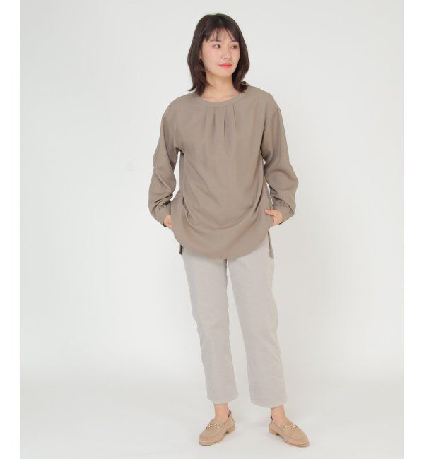 IKKA LOUNGE「タンブラーツイルチュニックワンピース」|ワンピース|