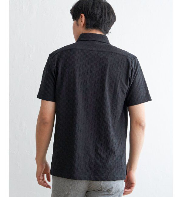 IKKA LOUNGE「リンクスジャカード市松ポロシャツ」|Tシャツ・カットソー|