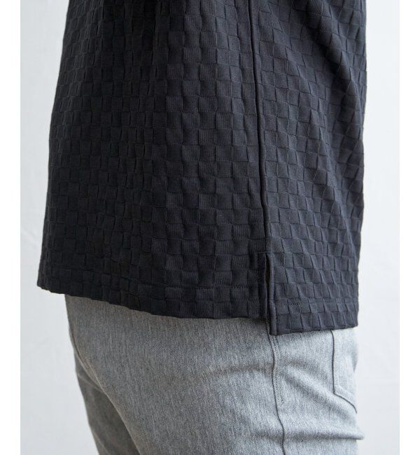 IKKA LOUNGE「リンクスジャカード市松ポロシャツ」|Tシャツ・カットソー|