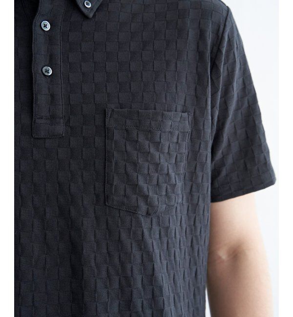 IKKA LOUNGE「リンクスジャカード市松ポロシャツ」|Tシャツ・カットソー|