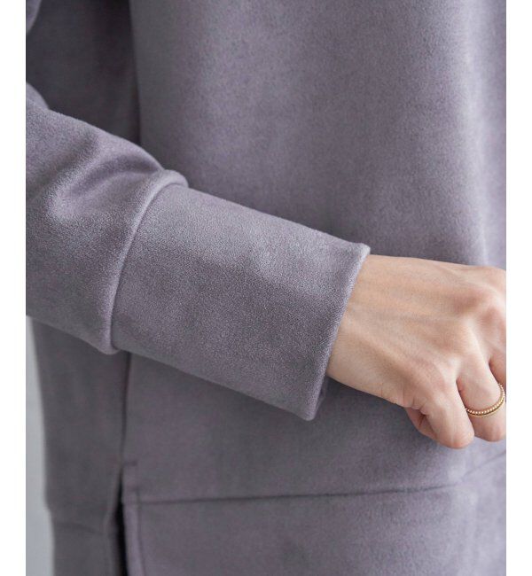 ikka「GOKU楽フェイクスエードフードパーカー」|パーカー|