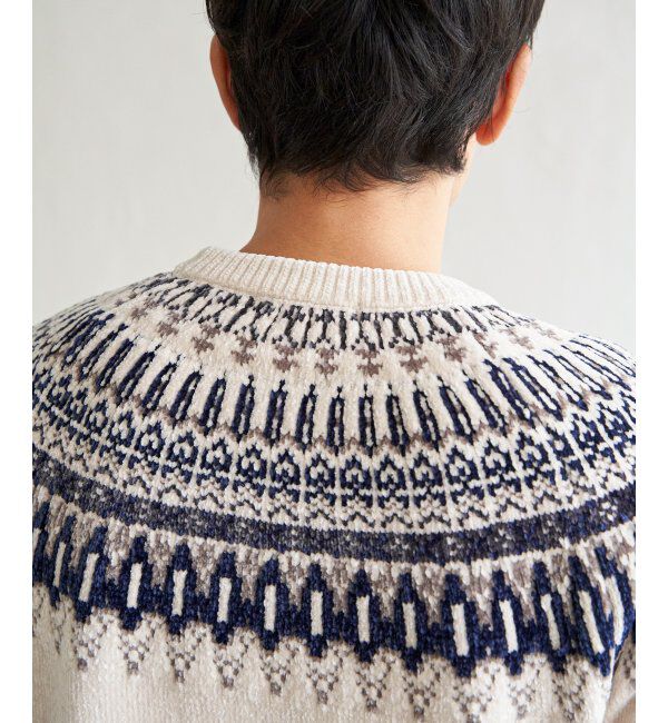 ikka「モール求心柄ニット」|プルオーバー|