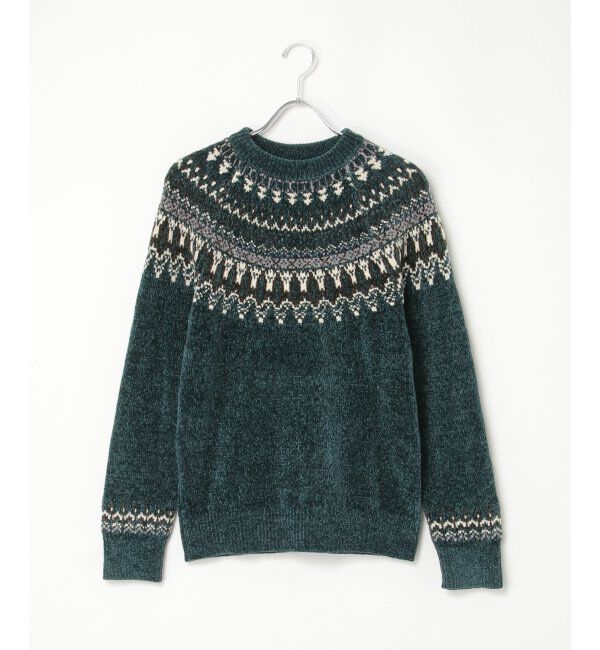 ikka「モール求心柄ニット」|プルオーバー|