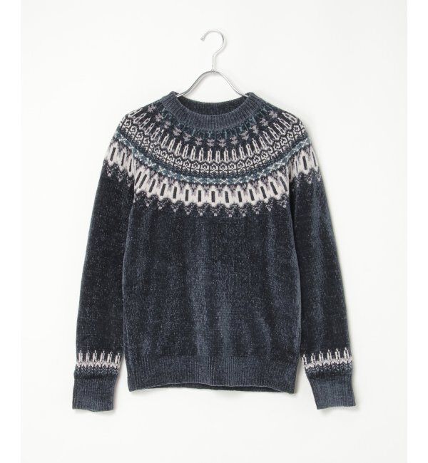 ikka「モール求心柄ニット」|プルオーバー|
