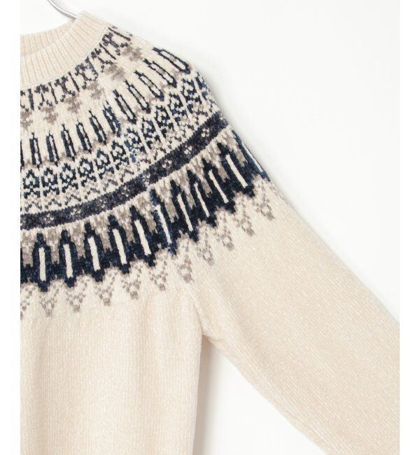 ikka「モール求心柄ニット」|プルオーバー|