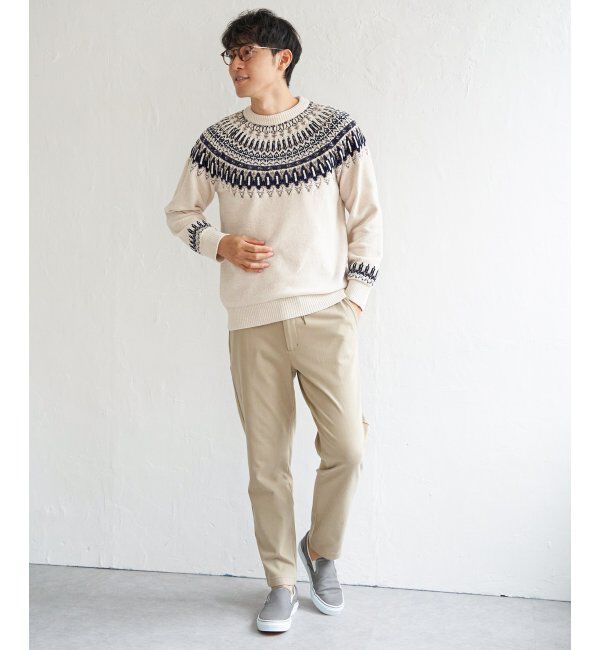 ikka「モール求心柄ニット」|プルオーバー|