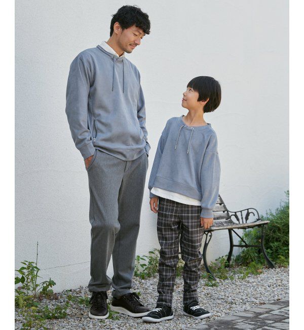 ikka kids「【親子コーデ】フェイクスエードルーイカラーレイヤードプルオーバー（120~160cm）」|Tシャツ・カットソー|