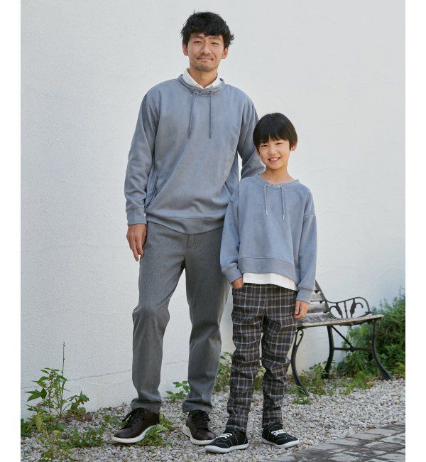 ikka kids「【親子コーデ】フェイクスエードルーイカラーレイヤードプルオーバー（120~160cm）」|Tシャツ・カットソー|