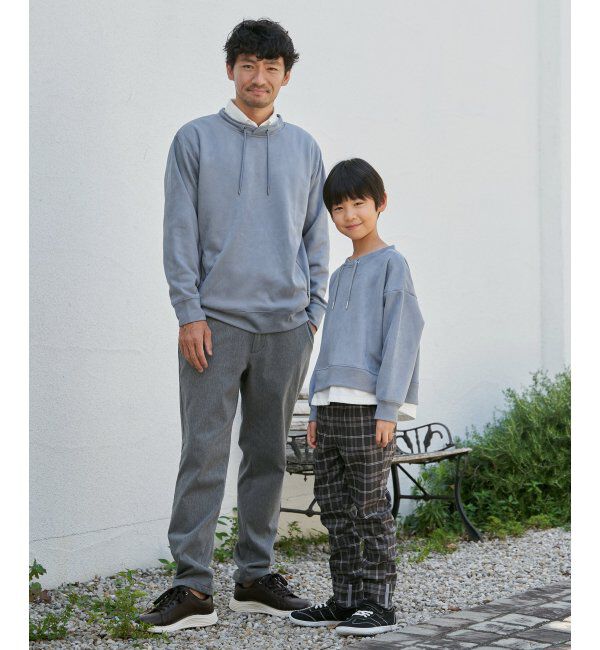 ikka kids「【親子コーデ】フェイクスエードルーイカラーレイヤードプルオーバー（120~160cm）」|Tシャツ・カットソー|