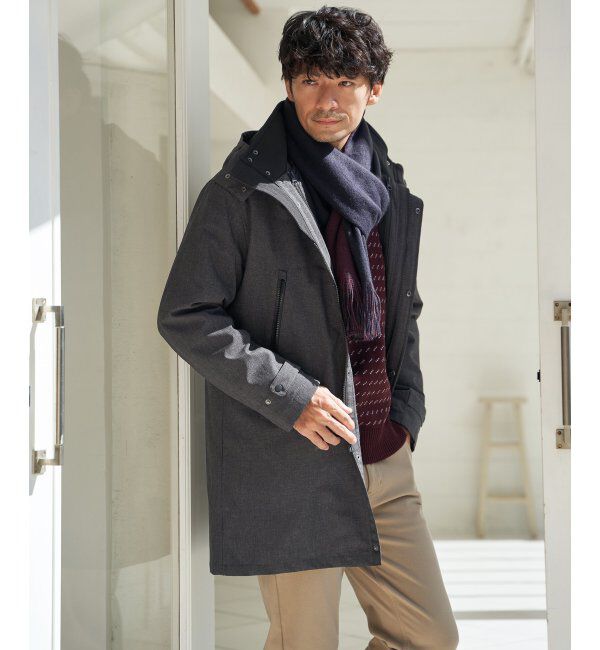 ikka「sorona(R) 3WAYロングコート」|その他|チャコール