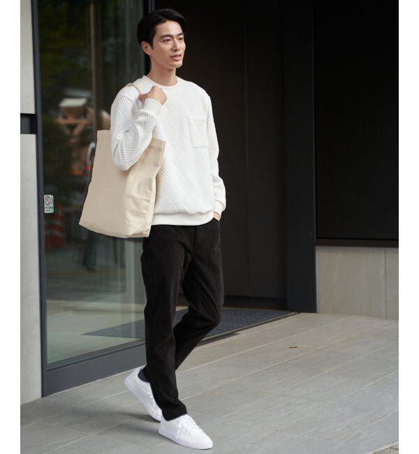 ikka「フクレジャカードポケ付きクルーネックプルオーバー」|パーカー|