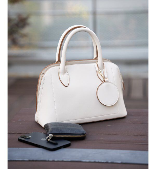 ikka「合皮2WAYボストンミラー付きトートバッグ」|その他|