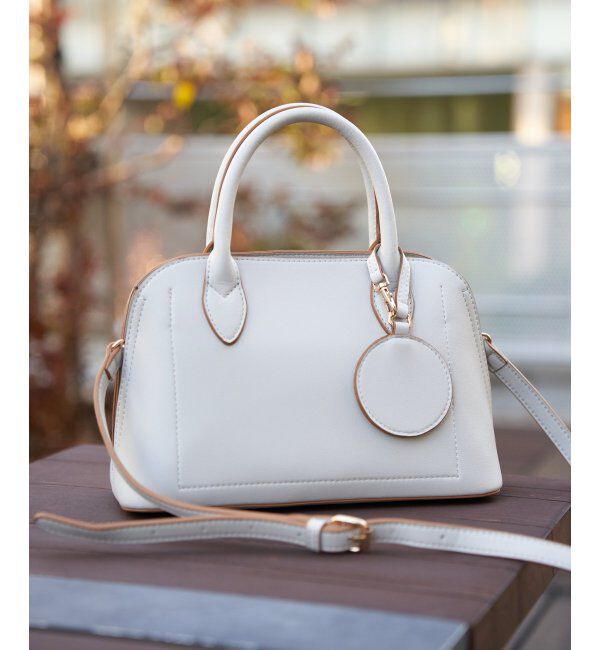 ikka「合皮2WAYボストンミラー付きトートバッグ」|その他|