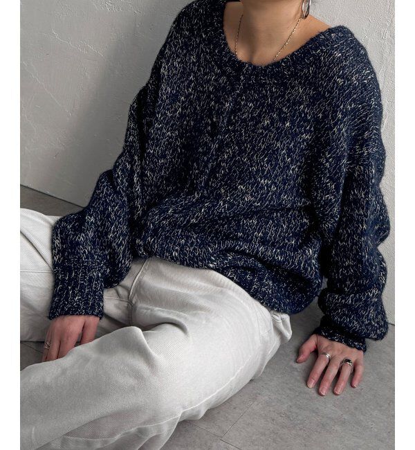 Lbc with Life「MIXヤーンラメ2WAYプルオーバーカーディガン」|カーディガン|