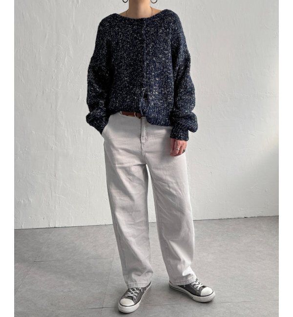 Lbc with Life「MIXヤーンラメ2WAYプルオーバーカーディガン」|カーディガン|