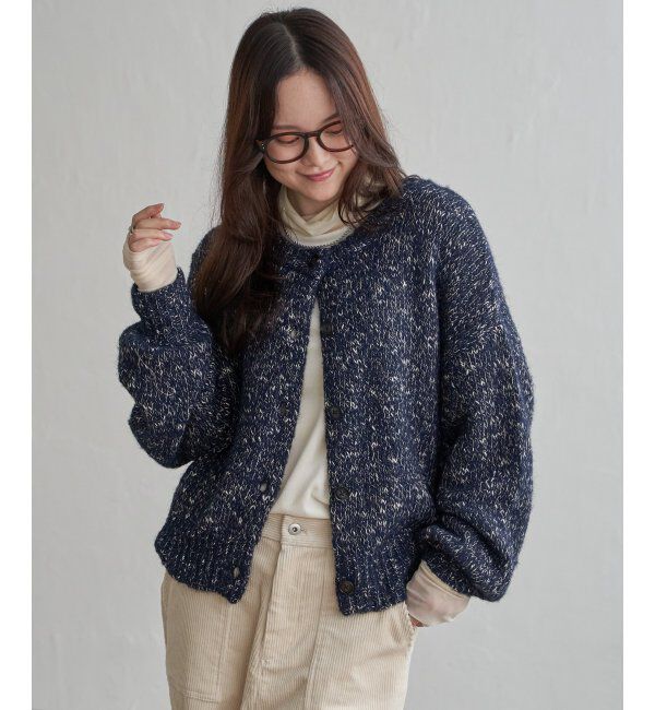 Lbc with Life「MIXヤーンラメ2WAYプルオーバーカーディガン」|カーディガン|