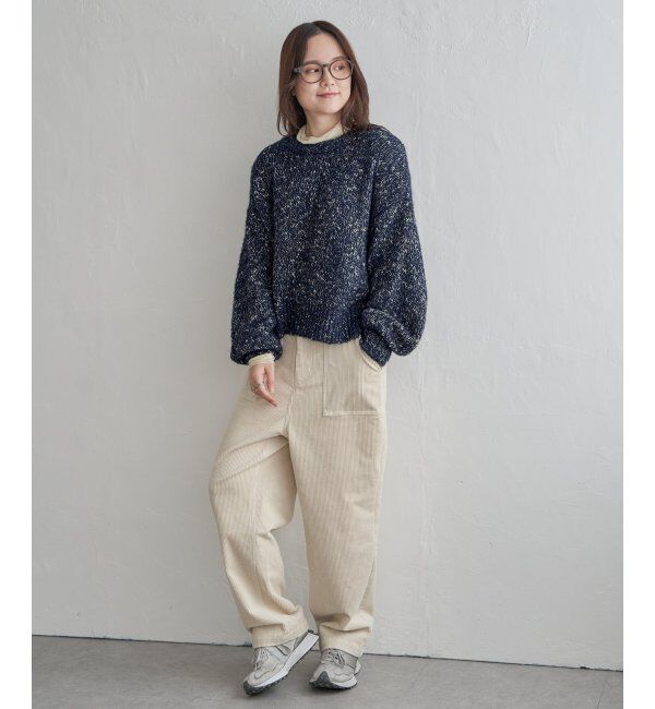 Lbc with Life「MIXヤーンラメ2WAYプルオーバーカーディガン」|カーディガン|