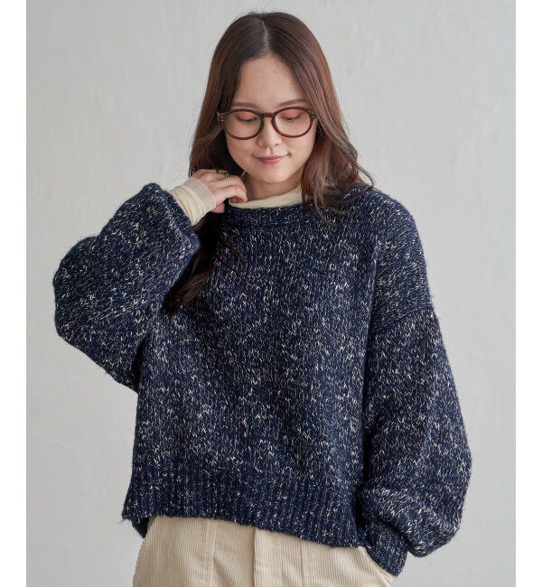 Lbc with Life「MIXヤーンラメ2WAYプルオーバーカーディガン」|カーディガン|