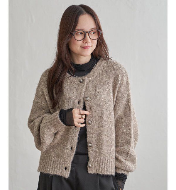 Lbc with Life「MIXヤーンラメ2WAYプルオーバーカーディガン」|カーディガン|
