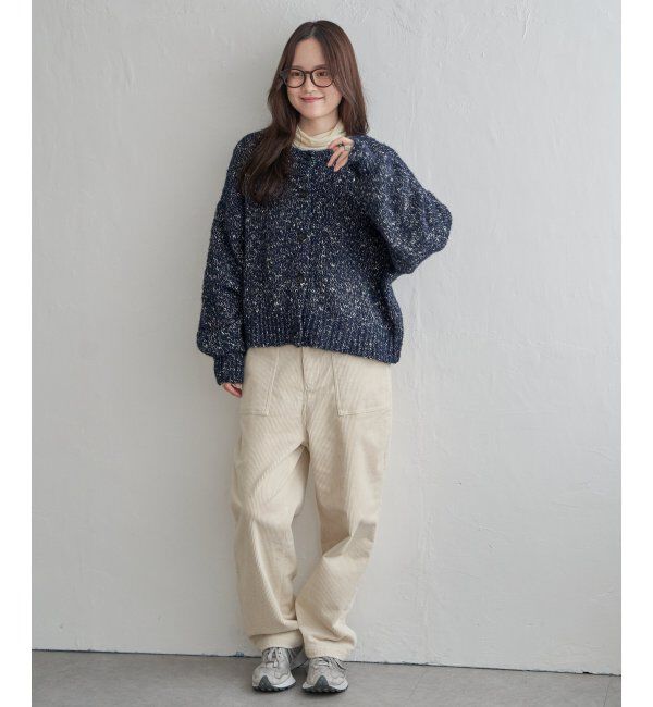 Lbc with Life「MIXヤーンラメ2WAYプルオーバーカーディガン」|カーディガン|