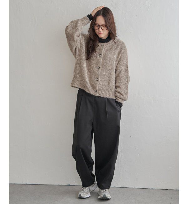 Lbc with Life「MIXヤーンラメ2WAYプルオーバーカーディガン」|カーディガン|