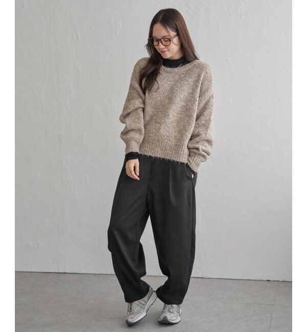 Lbc with Life「MIXヤーンラメ2WAYプルオーバーカーディガン」|カーディガン|