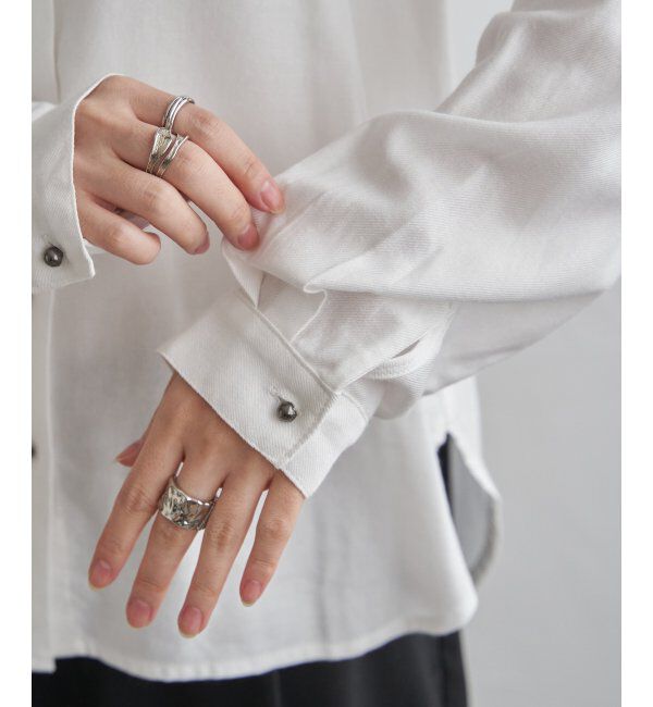 Lbc with Life「綿レーヨンメタルボタンシャツ」|シャツ・ブラウス|