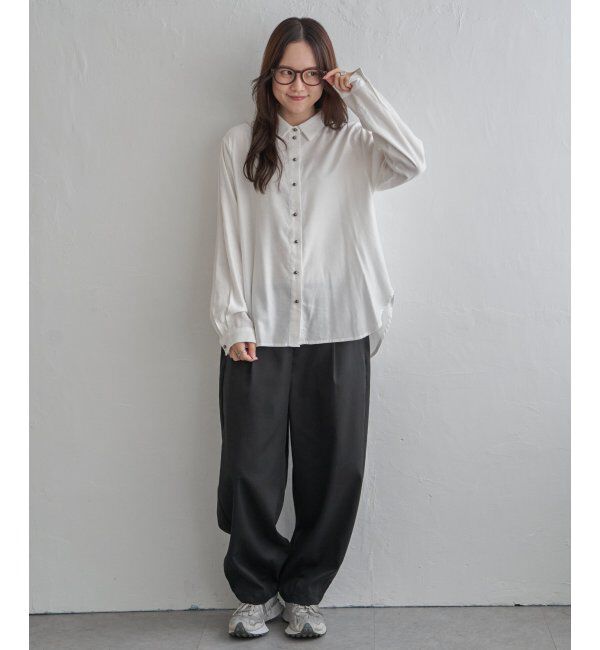 Lbc with Life「綿レーヨンメタルボタンシャツ」|シャツ・ブラウス|