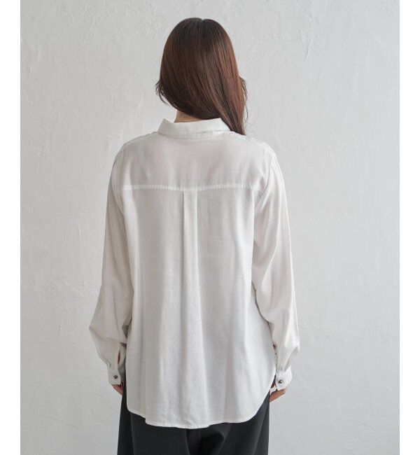 Lbc with Life「綿レーヨンメタルボタンシャツ」|シャツ・ブラウス|