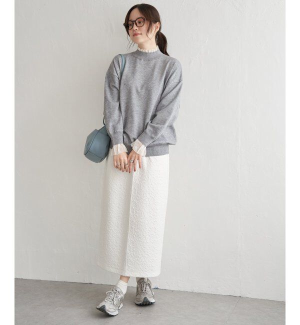 Lbc with Life「ドットチュールレイヤーニット」|カーディガン|