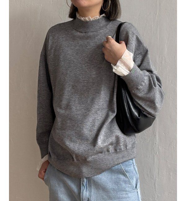 Lbc with Life「ドットチュールレイヤーニット」|カーディガン|