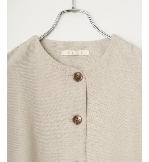 Lbc with Life「エクリュ ノーカラーブルゾン」|ブルゾン・スタジャン|