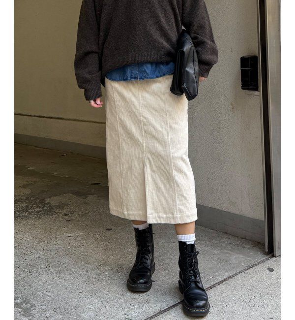 Lbc with Life「コーデュロイベイカーIラインスカート」|スカート|