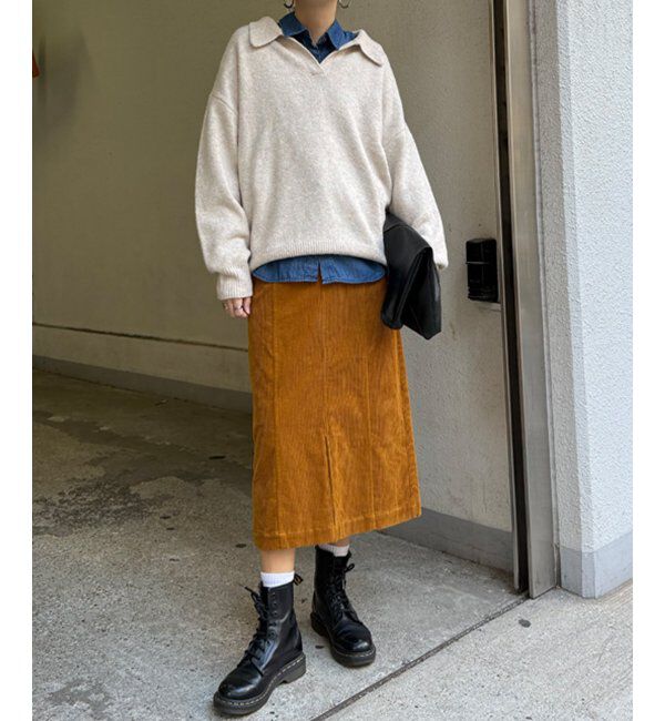 Lbc with Life「コーデュロイベイカーIラインスカート」|スカート|