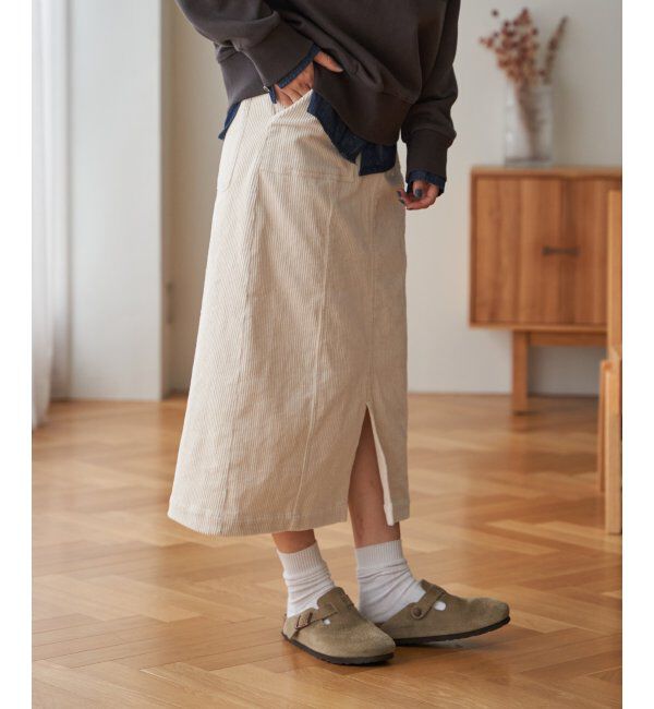 Lbc with Life「コーデュロイベイカーIラインスカート」|スカート|