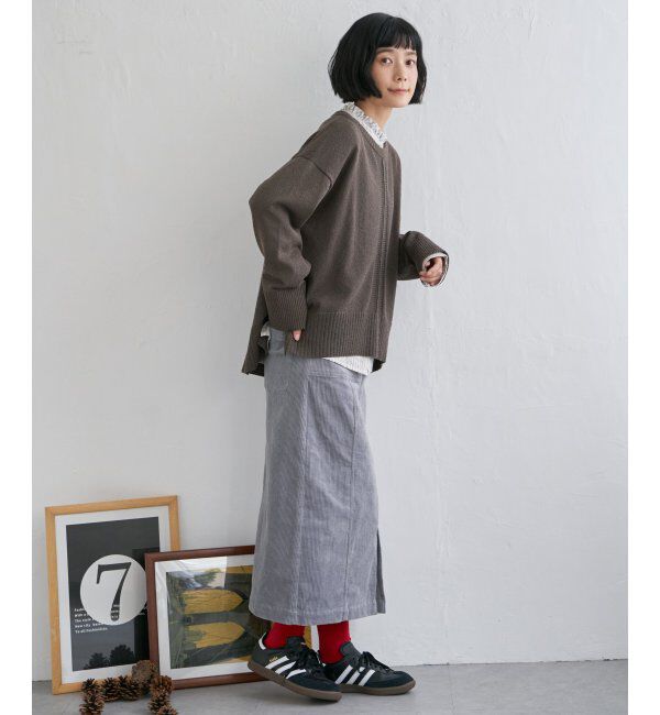 Lbc with Life「コーデュロイベイカーIラインスカート」|スカート|