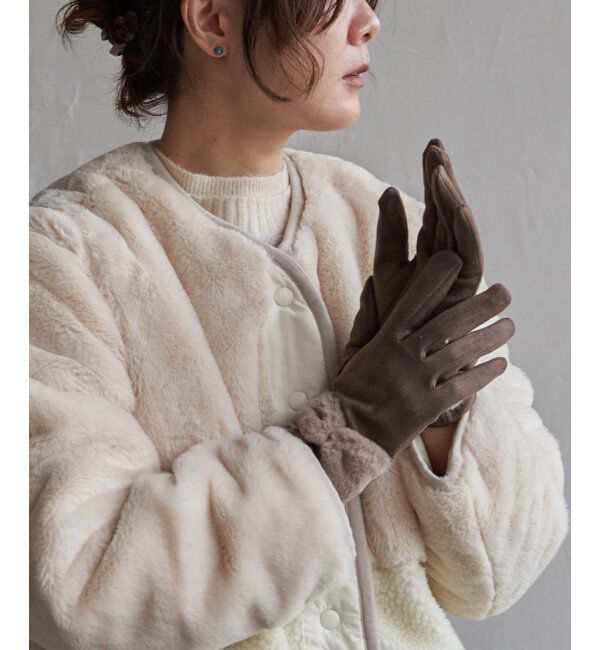 Lbc with Life「モコモコリボンツキグローブ」|手袋|