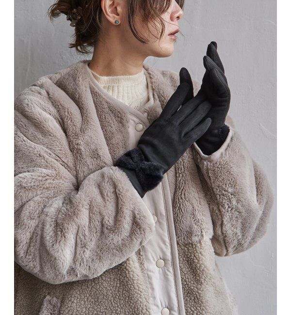 Lbc with Life「モコモコリボンツキグローブ」|手袋|