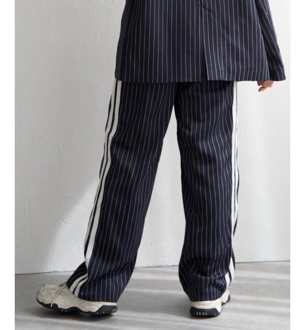 VENCE share style「【セットアップ対応】ピンストライプストレートパンツ」|デニム|