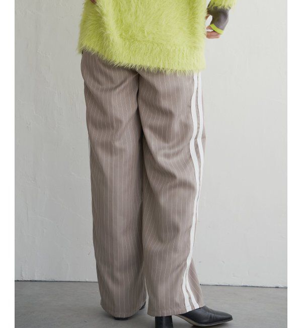 VENCE share style「【セットアップ対応】ピンストライプストレートパンツ」|デニム|