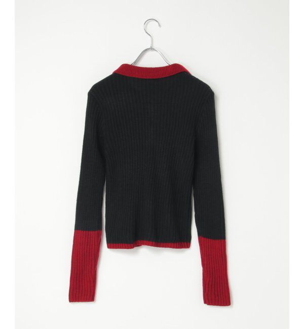 VENCE share style「バルキー7G配色ポロカーディガン」|カーディガン|