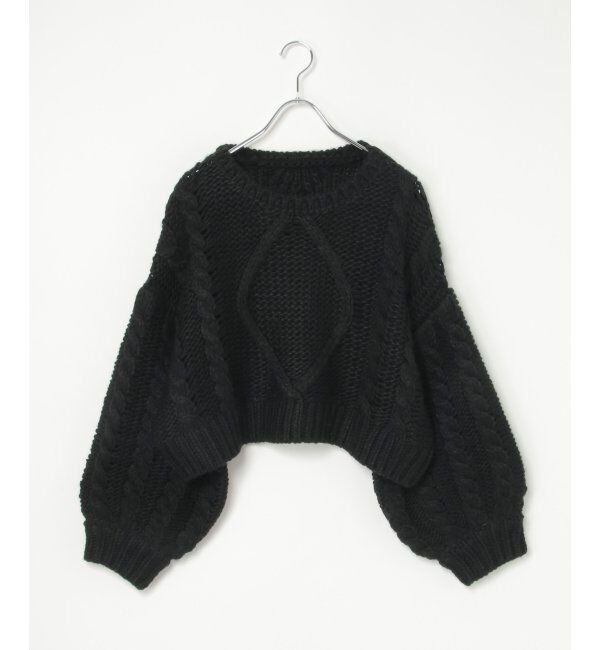 VENCE share style「ロービングケーブルショートプルオーバー」|ニット・セーター|