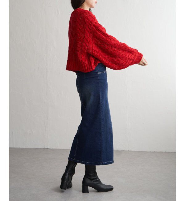 VENCE share style「ロービングケーブルショートプルオーバー」|ニット・セーター|