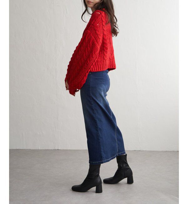 VENCE share style「ロービングケーブルショートプルオーバー」|ニット・セーター|