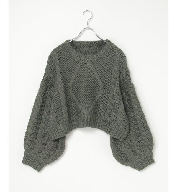 VENCE share style「ロービングケーブルショートプルオーバー」|ニット・セーター|