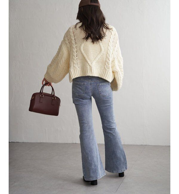 VENCE share style「ロービングケーブルショートプルオーバー」|ニット・セーター|