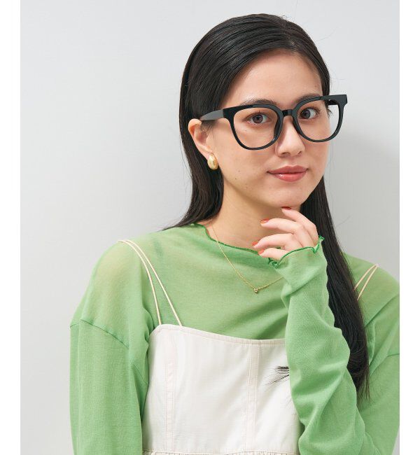  「ウェリントン型 メガネ│大きめ プラスチックフレーム│小顔効果 ビッグシェイプ｜ レンズ交換券付」|メガネ|