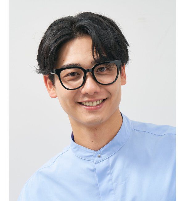  「ウェリントン型 メガネ│大きめ プラスチックフレーム│小顔効果 ビッグシェイプ｜ レンズ交換券付」|メガネ|