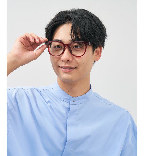  「ウェリントン型 メガネ│大きめ プラスチックフレーム│小顔効果 ビッグシェイプ｜ レンズ交換券付」|メガネ|